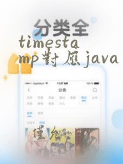timestamp对应java中的什么数据类型