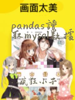 pandas读取mysql数据