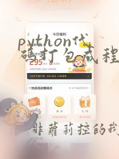 python代码打包成程序