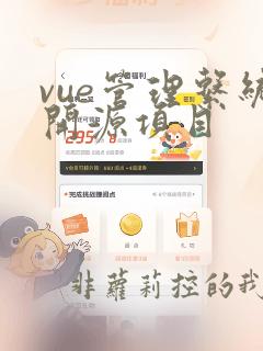 vue管理系统开源项目
