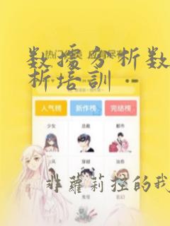 数据分析数据分析培训