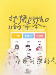 打开python的命令