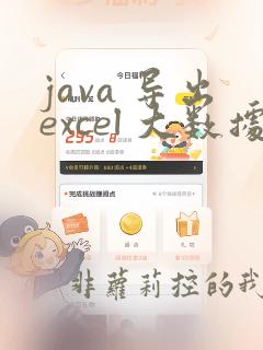 java 导出excel 大数据