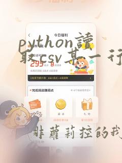 python读取csv某一行