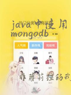 java中使用mongodb