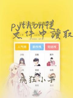 python从文件中读取数据