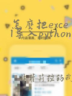 怎么把excel导入python