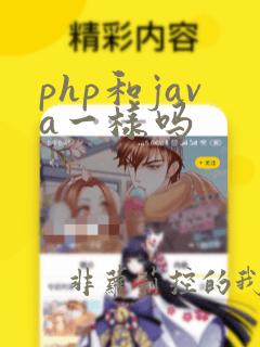 php和java一样吗