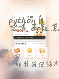 python自定义函数怎么调用