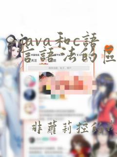 java和c语言语法的区别