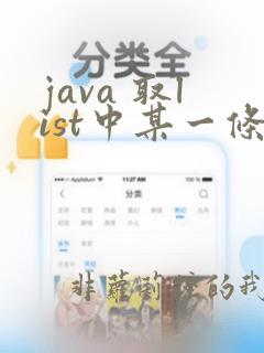 java 取list中某一条数据