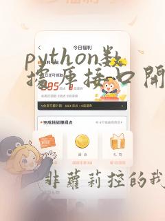 python数据库接口开发