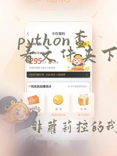 python查看文件夹下所有文件