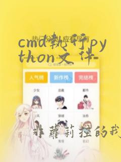 cmd执行python文件