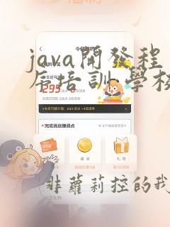 java开发程序培训 学校