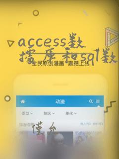 access数据库和sql数据库区别