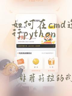 如何在cmd运行python