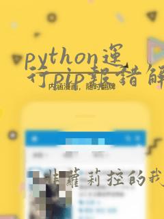 python运行pip报错解决办法