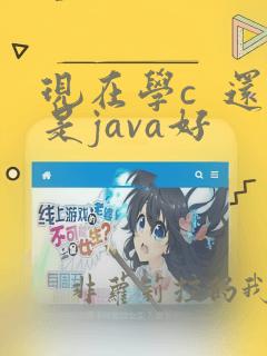 现在学c 还是java好