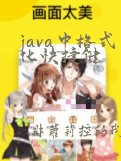 java中格式化快捷键