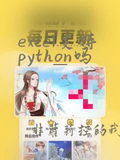 excel支持python吗