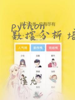 python 数据分析 培训班