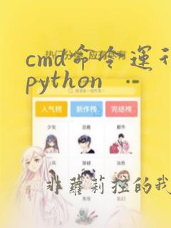 cmd命令运行python