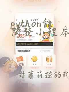python能开发小程序