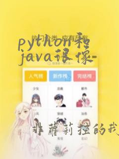 python和java很像