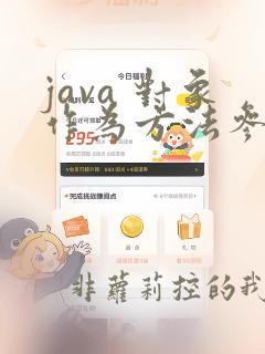 java 对象作为方法参数