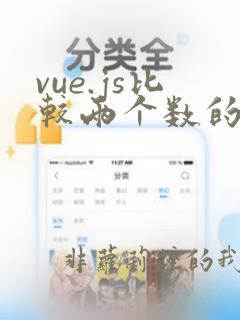 vue.js比较两个数的大小