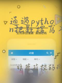 通过python把数据写入数据库