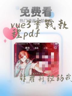 vue3实战教程pdf