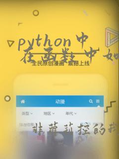 python中在函数中如何调用函数