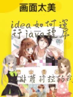 idea如何运行java程序