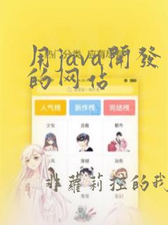 用java开发的网站