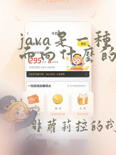 java是一种面向什么的编程语言