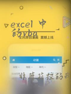 excel 中的vba