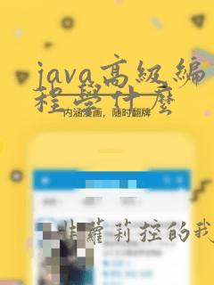 java高级编程学什么