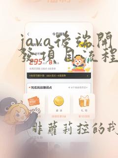 java后端开发项目流程