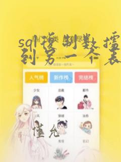 sql复制数据到另一个表