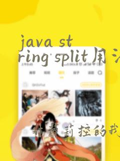 java string split用法