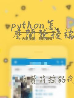python怎么开发后端