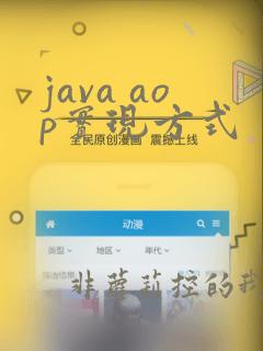 java aop实现方式