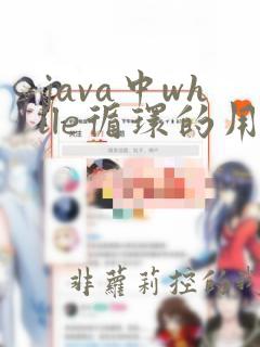 java中while循环的用法示例