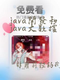 java开发和java大数据开发