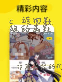 c 返回数组的函数
