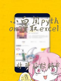 小白用python读取excel文件