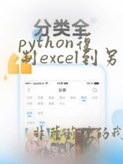 python复制excel到另一个excel
