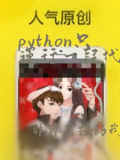 python只运行一段代码